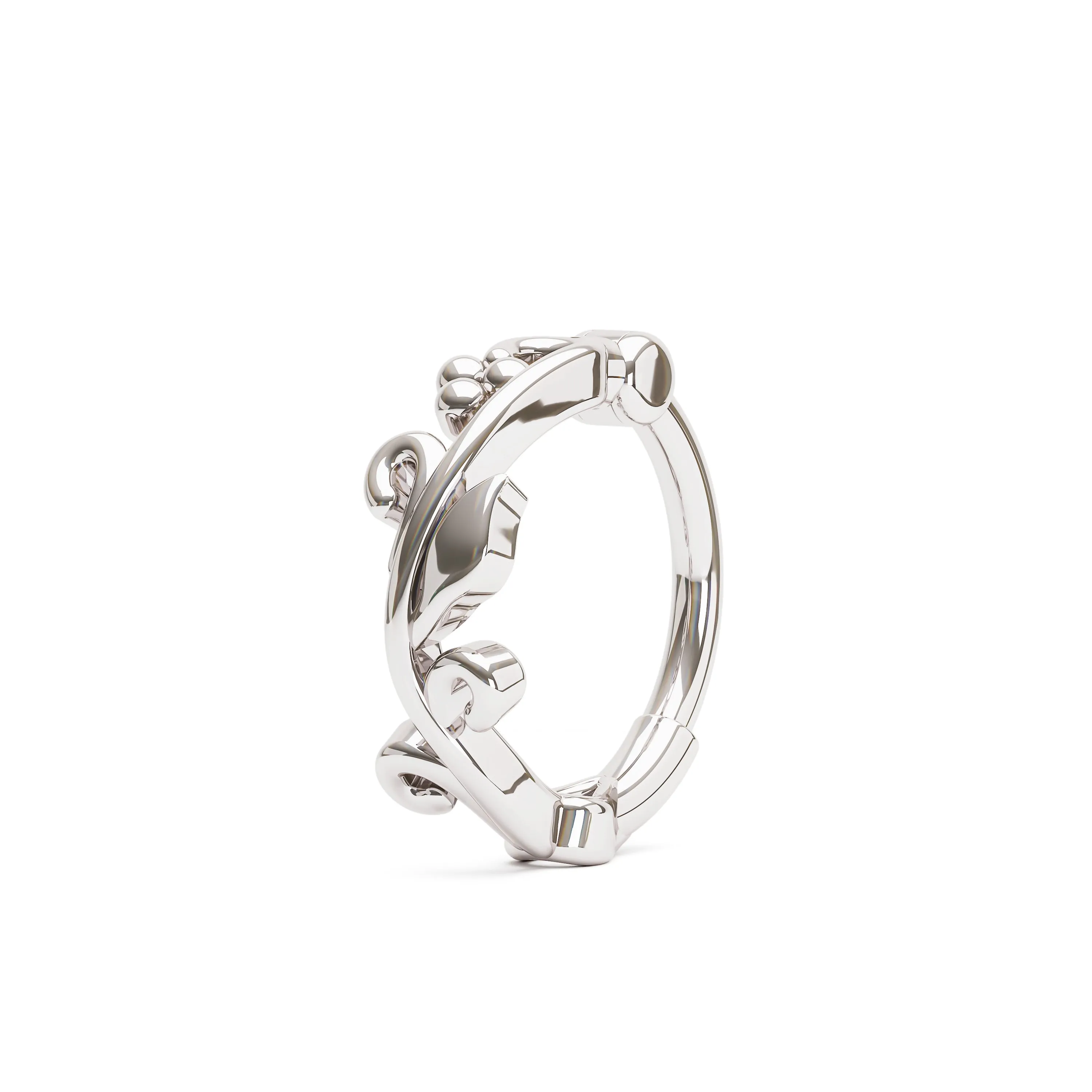 14K Gold Leaf Nose Clicker Hoop