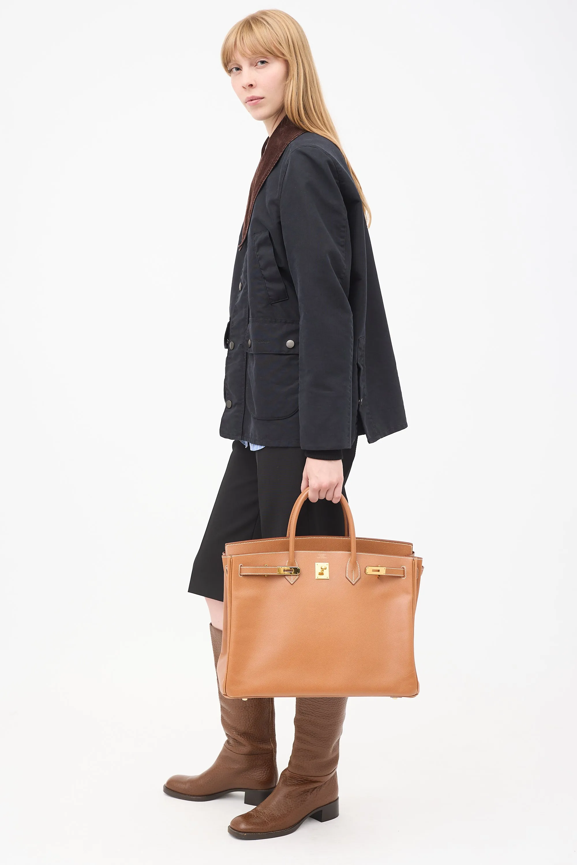 2001 Gold Clemence Leather Birkin 40 Bag