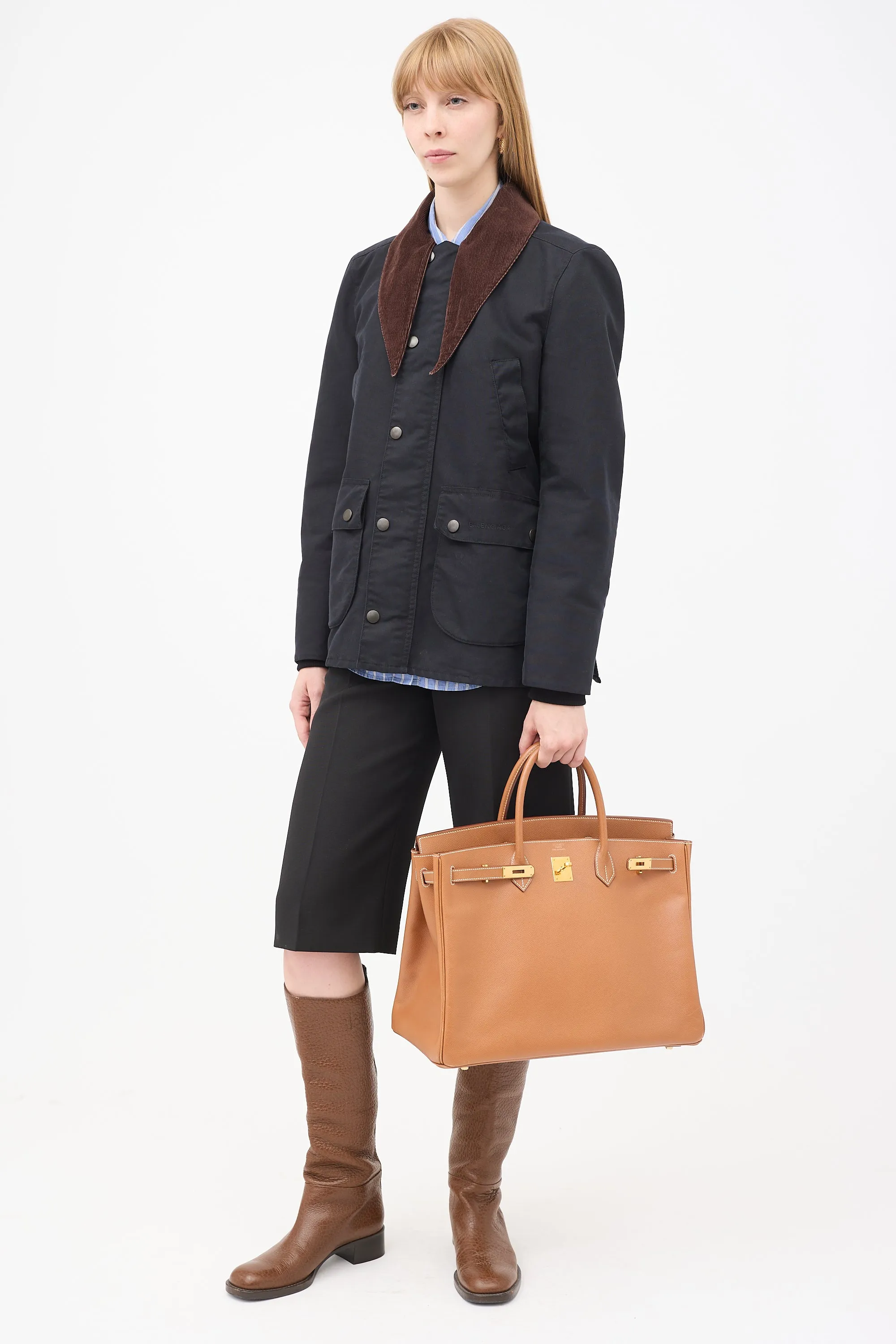 2001 Gold Clemence Leather Birkin 40 Bag