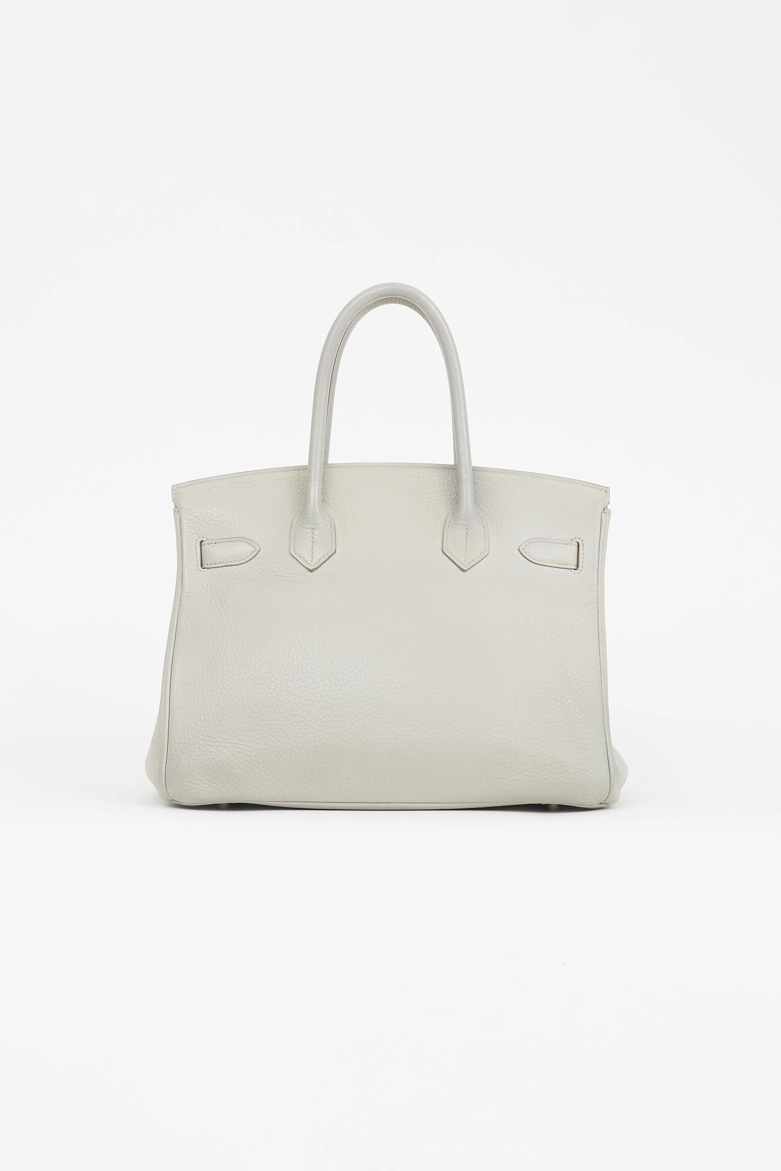2013 Gris Perle Clemence Leather & Silver Birkin 30 Bag