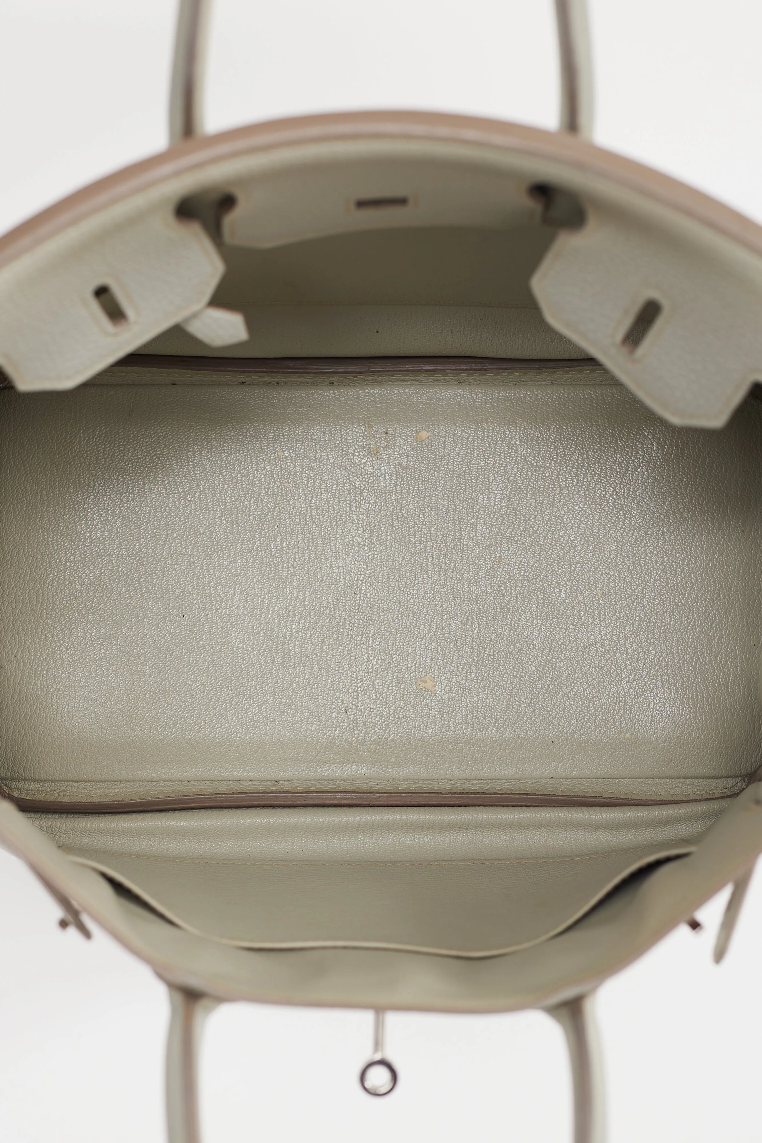 2013 Gris Perle Clemence Leather & Silver Birkin 30 Bag