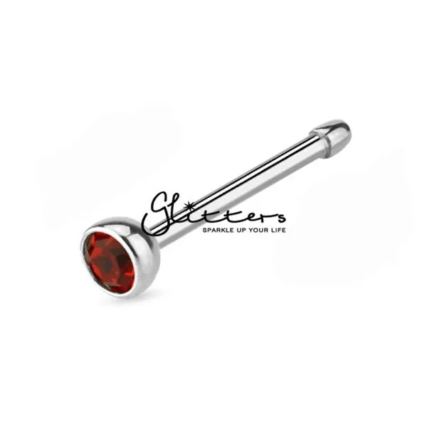 20GA 316L Surgical Steel Press Fit Nose Bone with C.Z