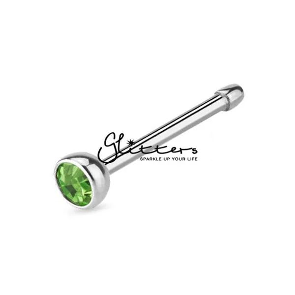 20GA 316L Surgical Steel Press Fit Nose Bone with C.Z