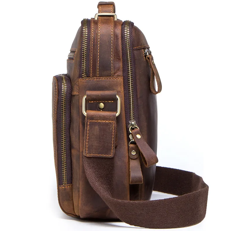 Anti theft shoulder messenger bag with many pockets