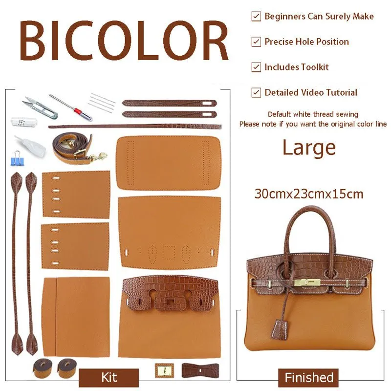 BABYLON™ Birkin Tote Bag DIY Leather Handbag Kit