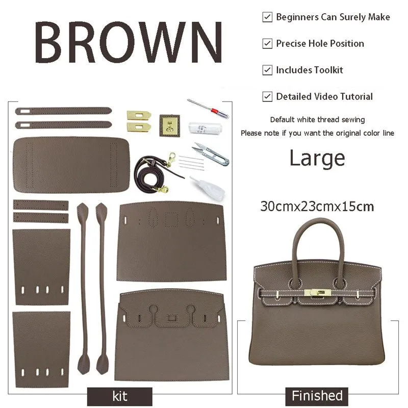BABYLON™ Birkin Tote Bag DIY Leather Handbag Kit