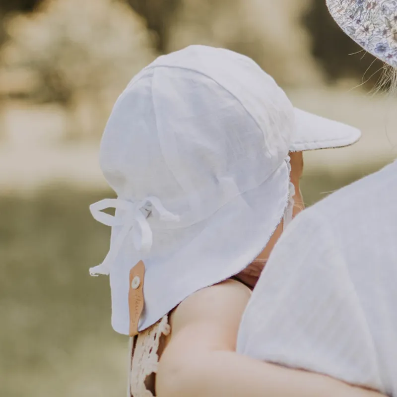 Bedhead Baby Reversible Flap Sun Hat - Lounger Winnie Blanc