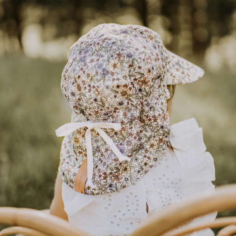 Bedhead Baby Reversible Flap Sun Hat - Lounger Winnie Blanc