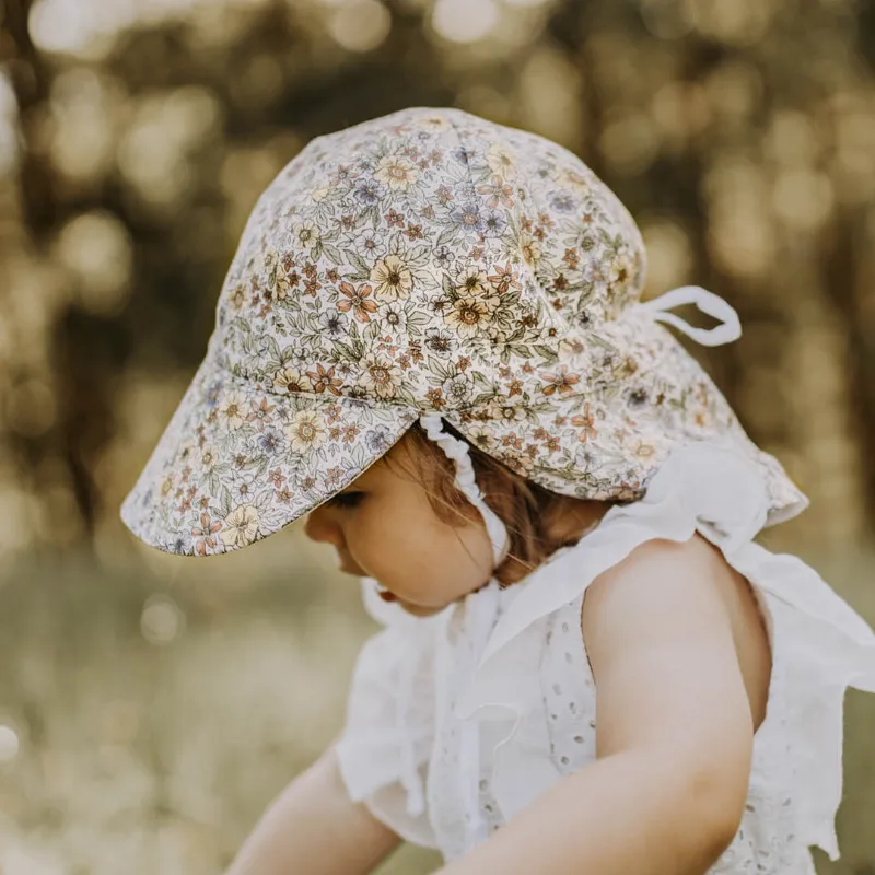 Bedhead Baby Reversible Flap Sun Hat - Lounger Winnie Blanc