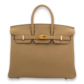 Birkin 25 Beige Marfa in Togo, Gold hardware