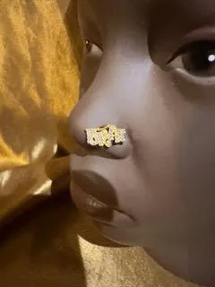 Brat Word Halo Detail Nose Stud Jewelry