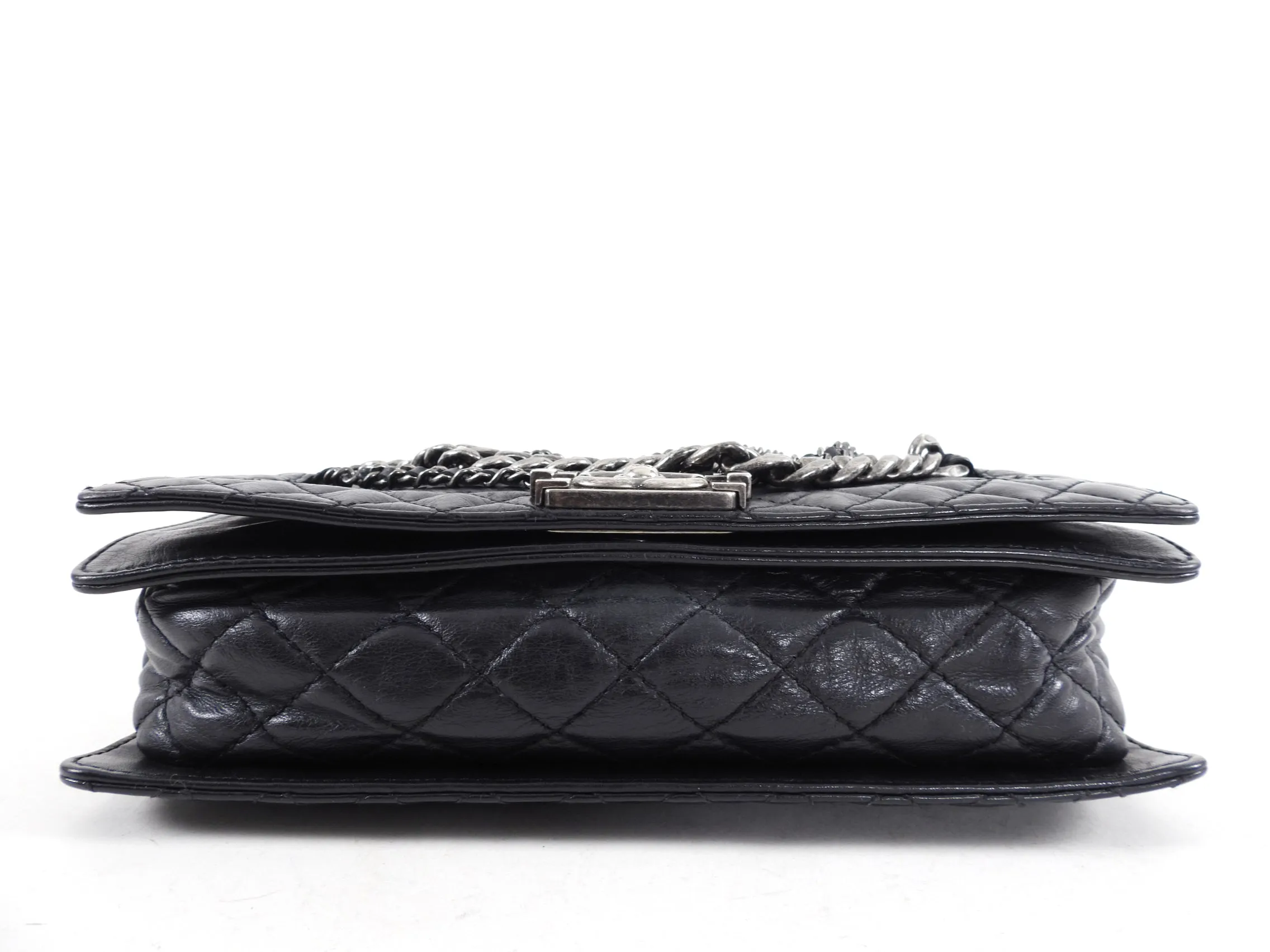 Chanel Paris Dallas Black Medium Boy Enchained Soft Bag