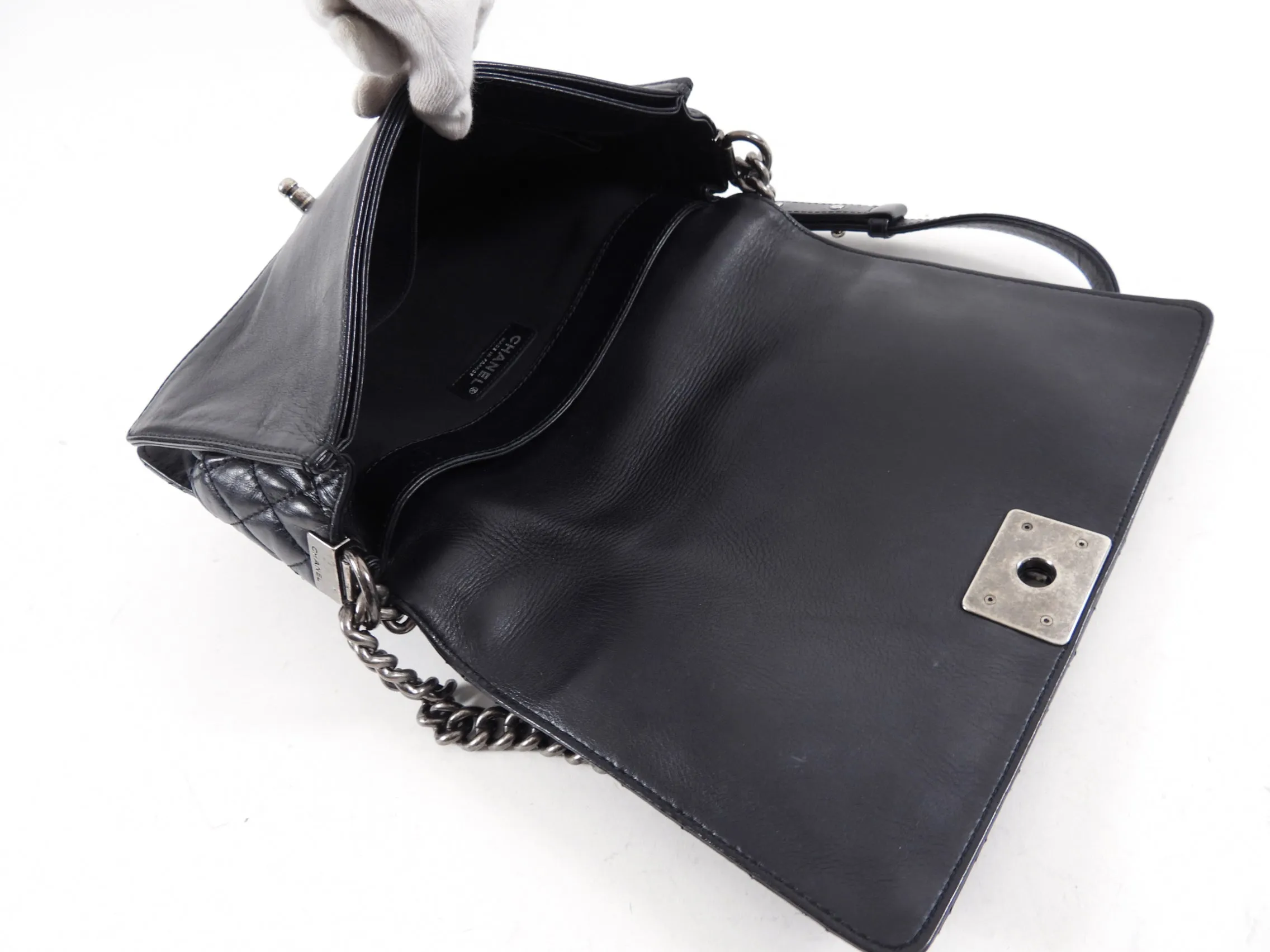 Chanel Paris Dallas Black Medium Boy Enchained Soft Bag