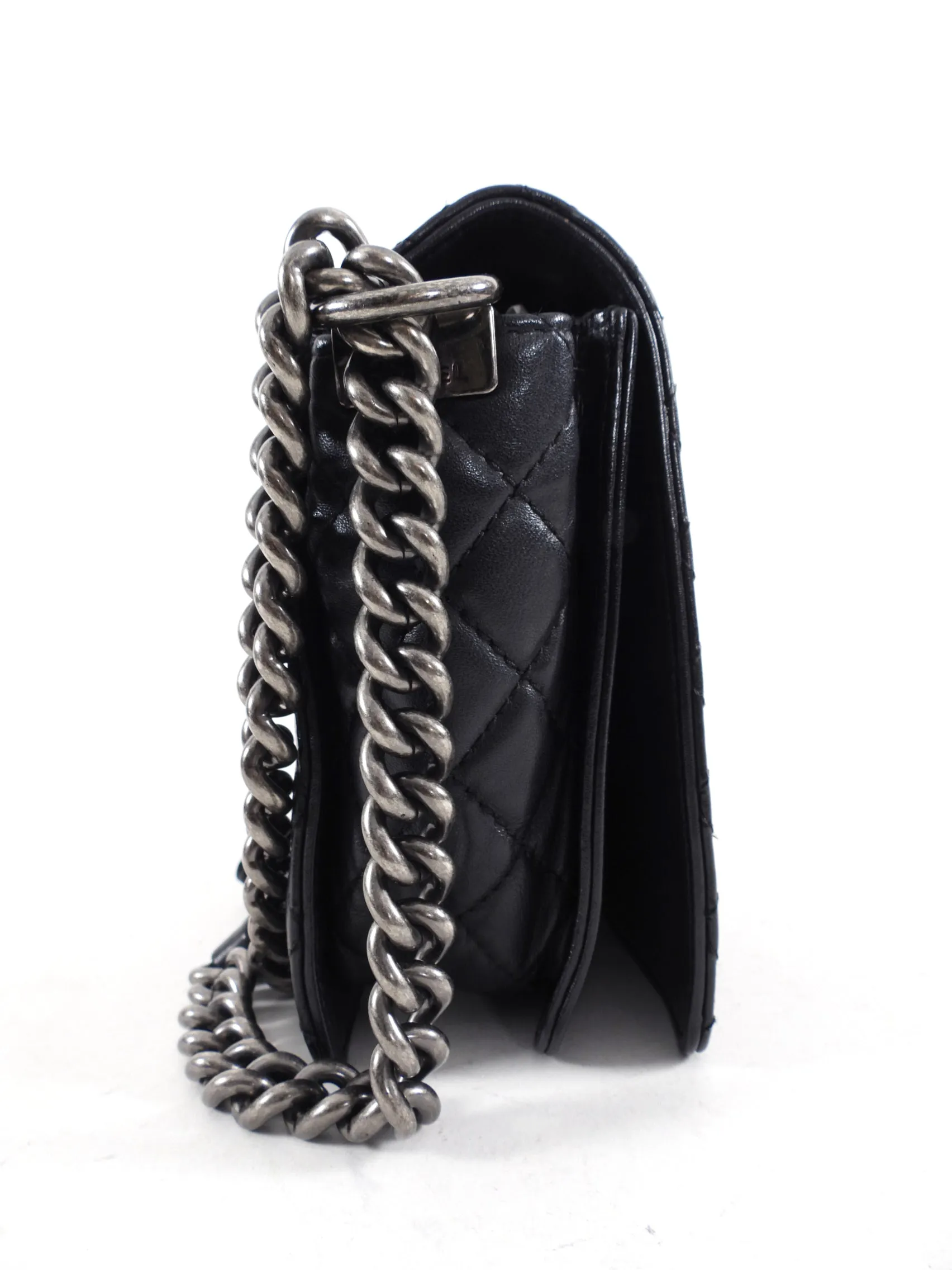 Chanel Paris Dallas Black Medium Boy Enchained Soft Bag