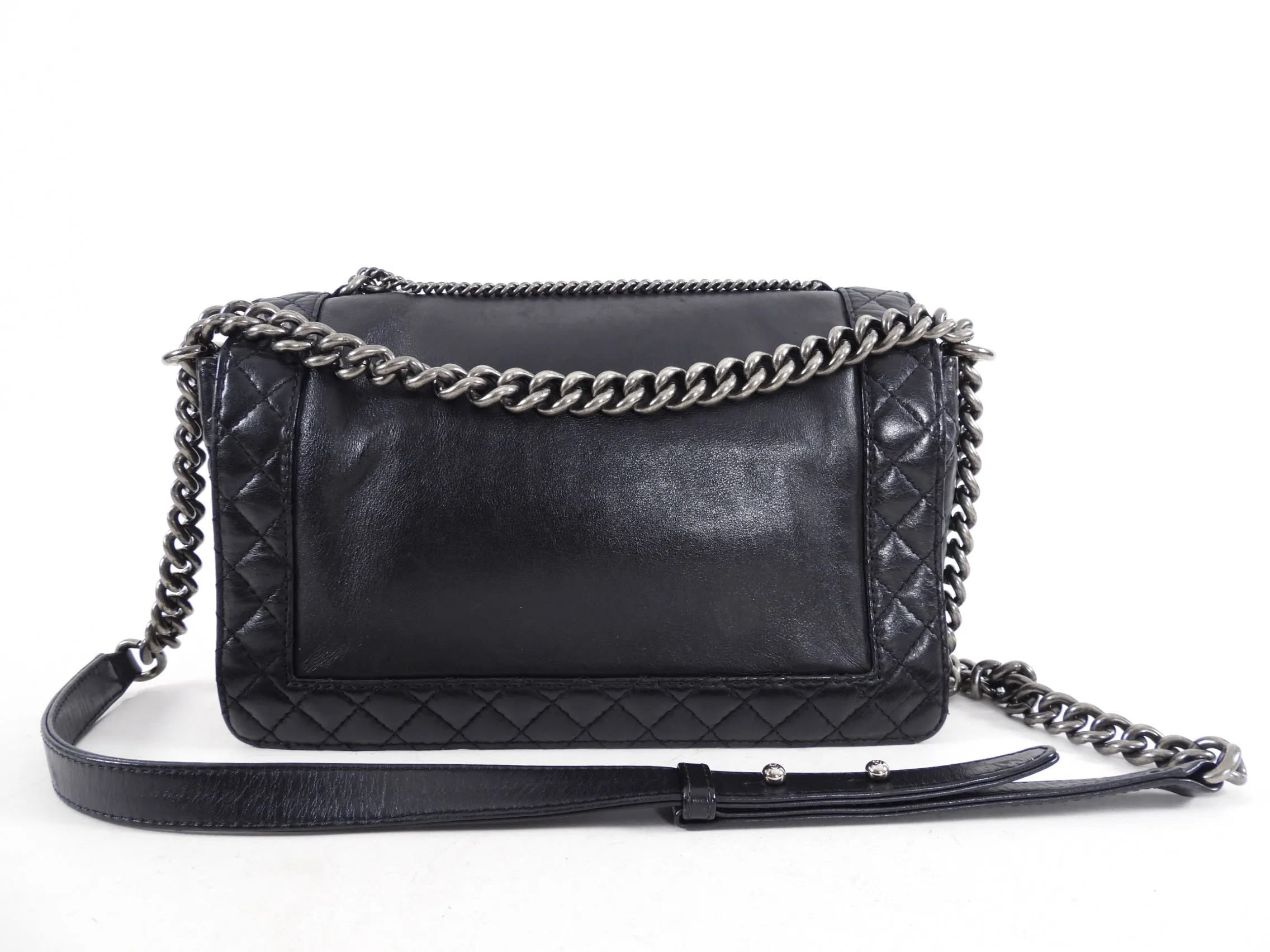 Chanel Paris Dallas Black Medium Boy Enchained Soft Bag