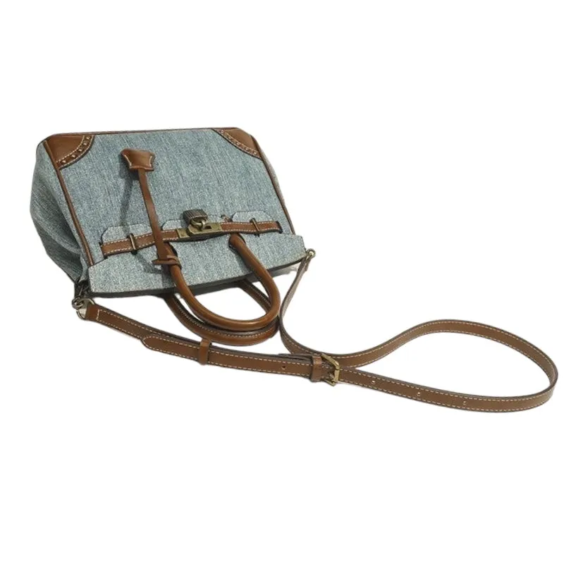 Denim Blue Leather Birkin Bag