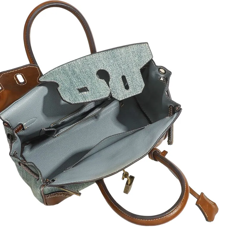 Denim Blue Leather Birkin Bag