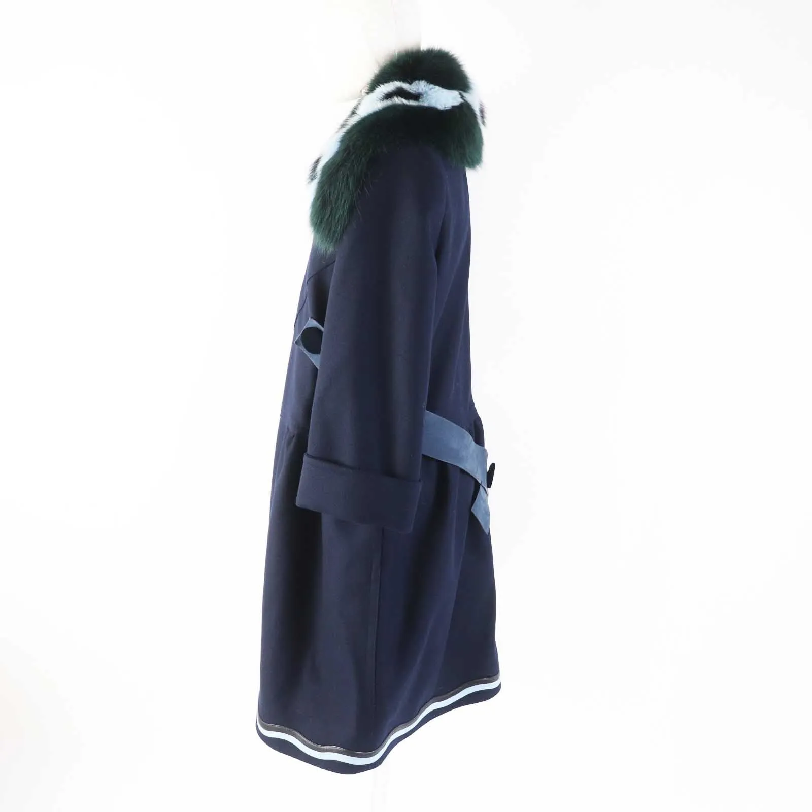 FENDI coat FF8246 wool Navy 42