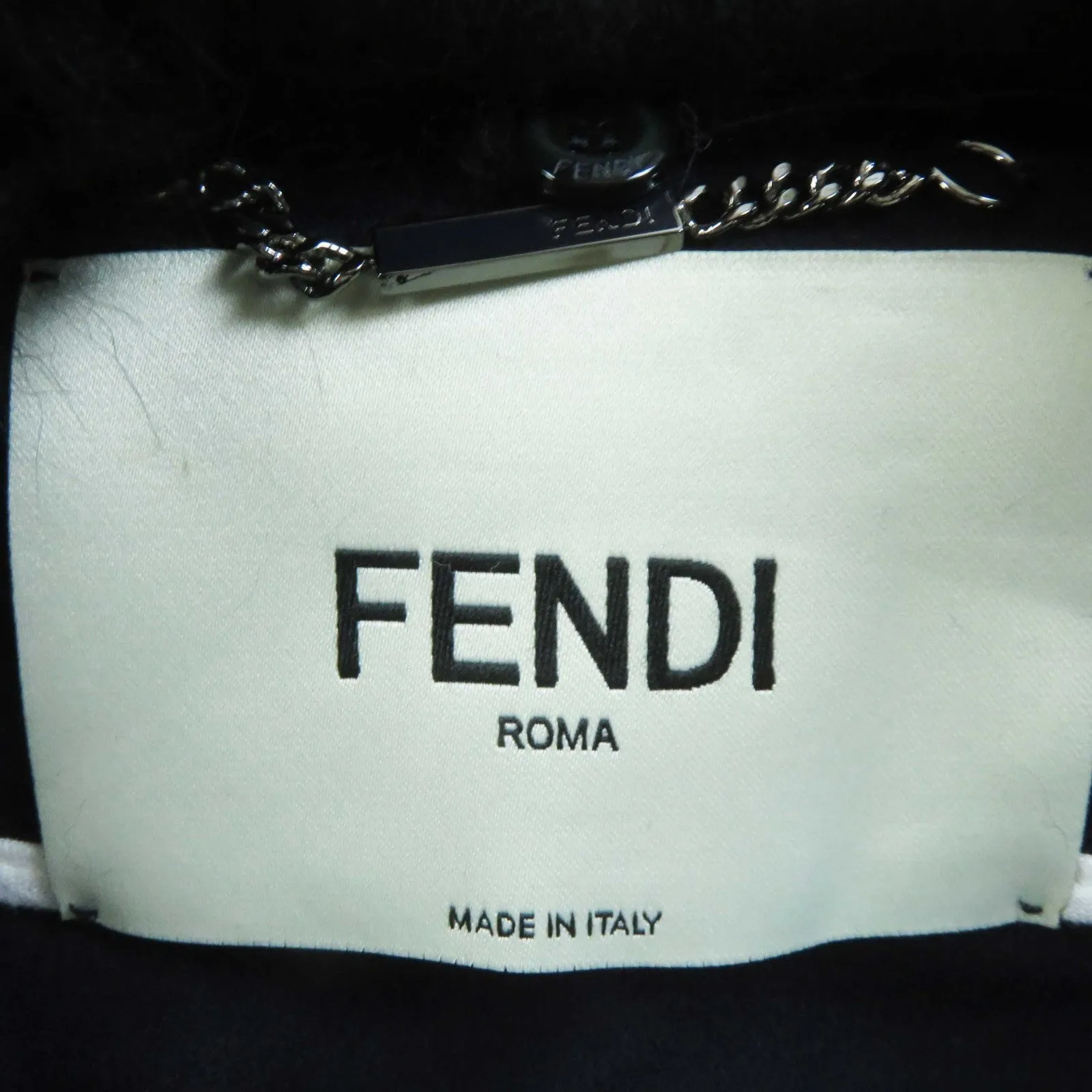 FENDI coat FF8246 wool Navy 42