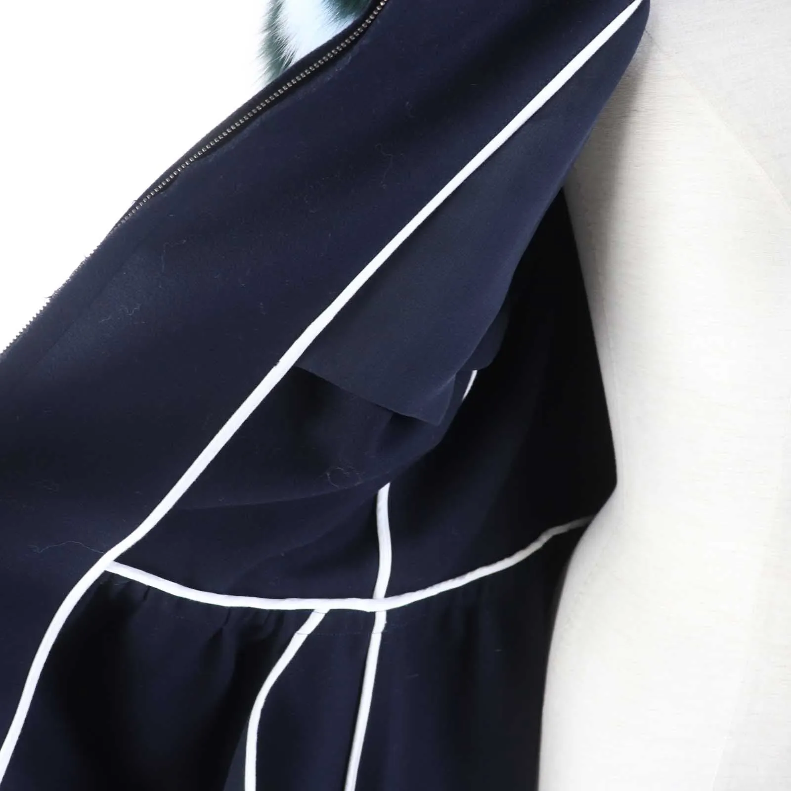 FENDI coat FF8246 wool Navy 42