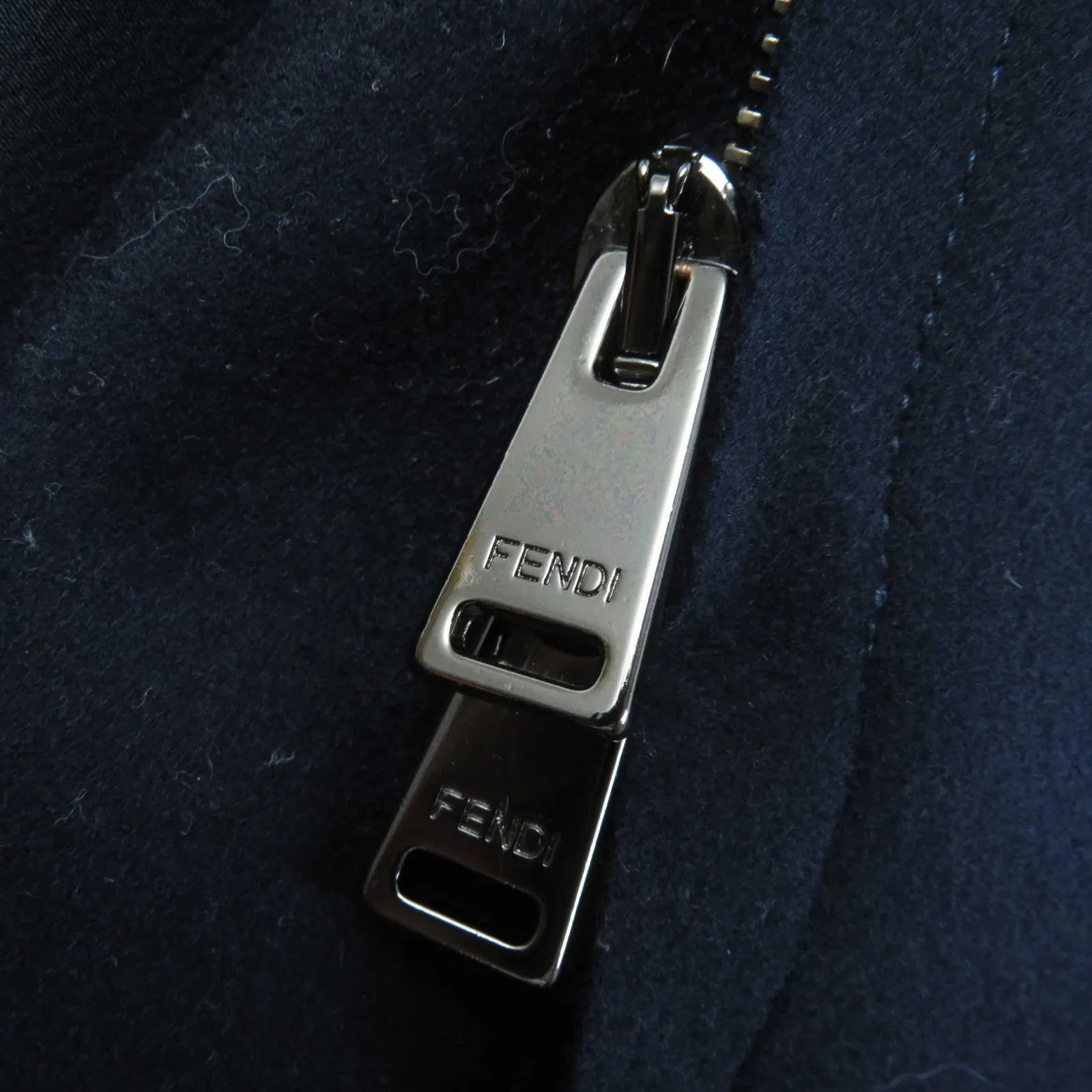 FENDI coat FF8246 wool Navy 42