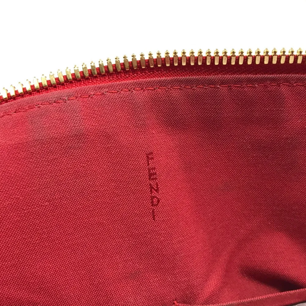 FENDI Handbag 8BL114 leather Red Mini Boston Duffel bag chameleon Women Used