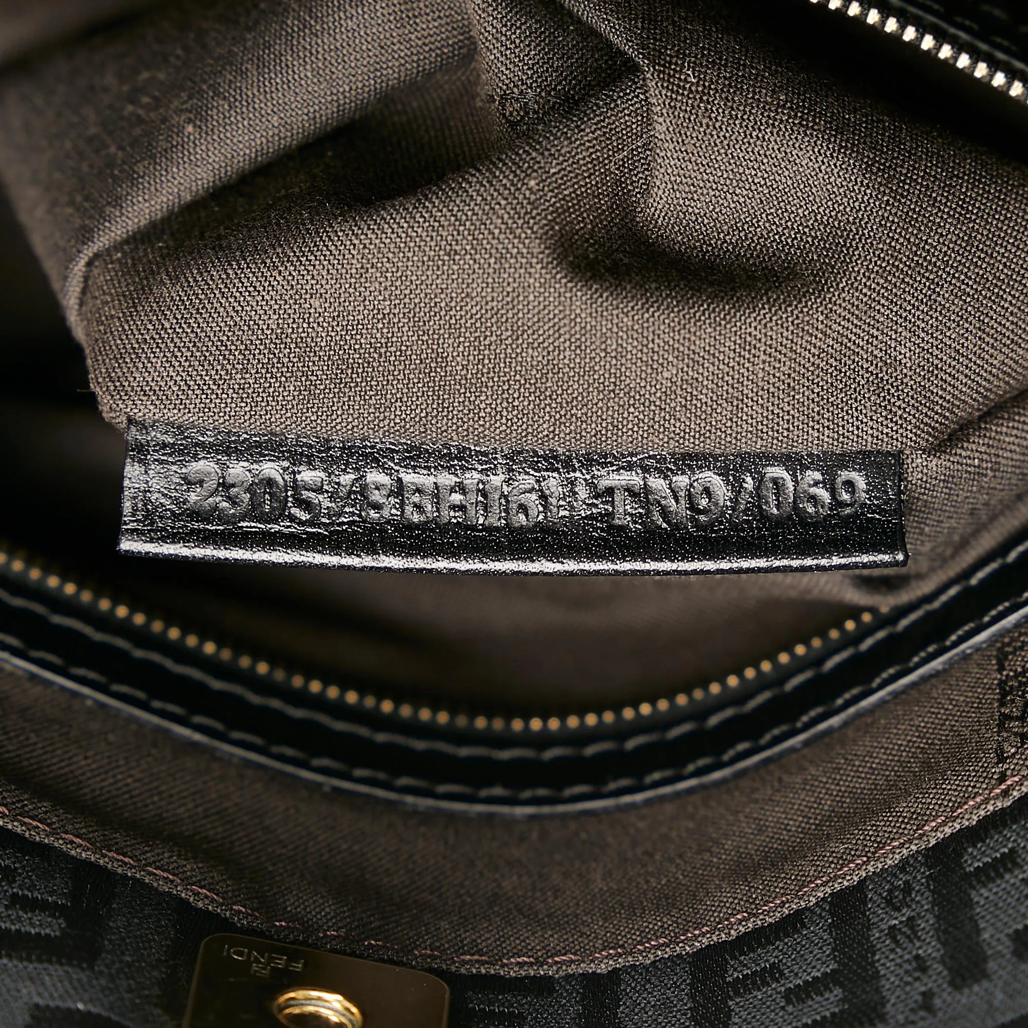 Fendi Leather-Trimmed Zucchino Tote (SHG-36075)