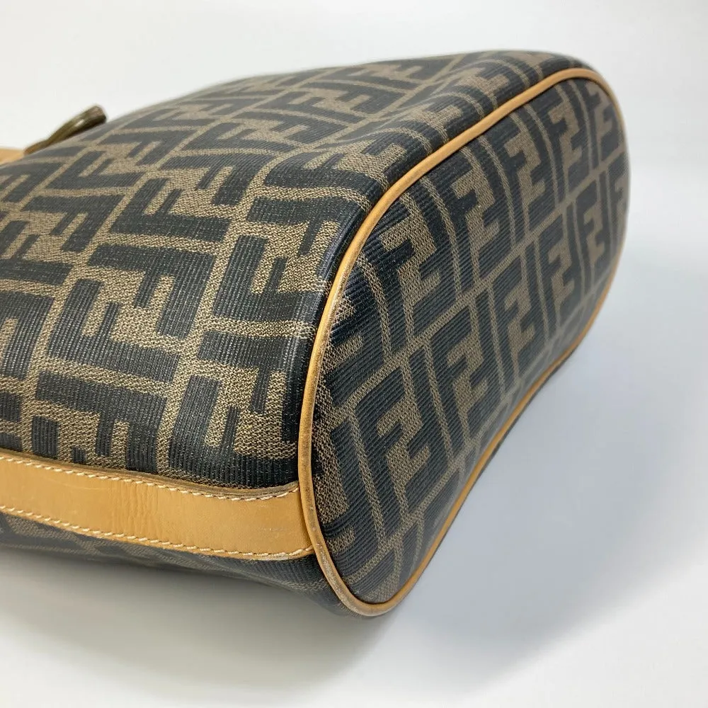 FENDI Tote Bag PVC / Leather Brown Zucca Pattern