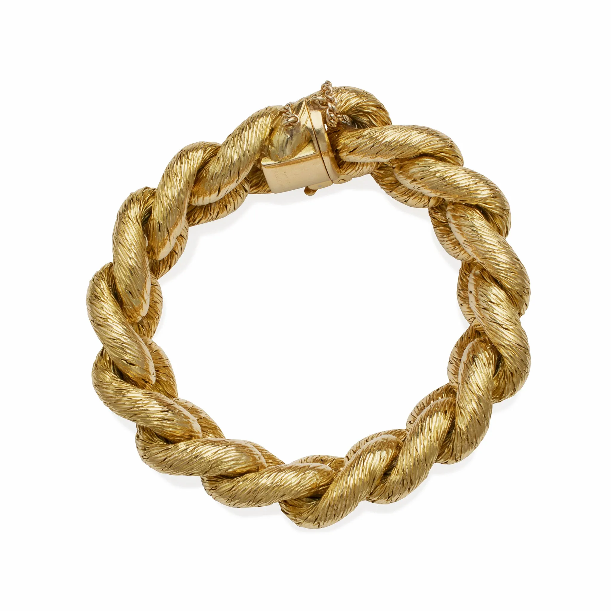 Georges Lenfant Paris for Tiffany  & Co. 18K Gold Rope Bracelet