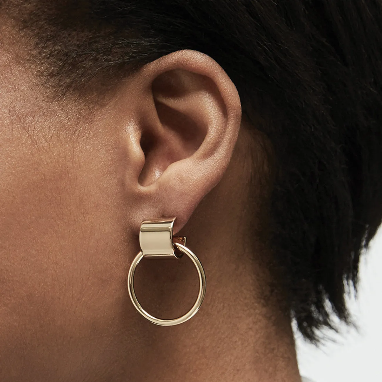 Kylie Jenner in Linked Hoops