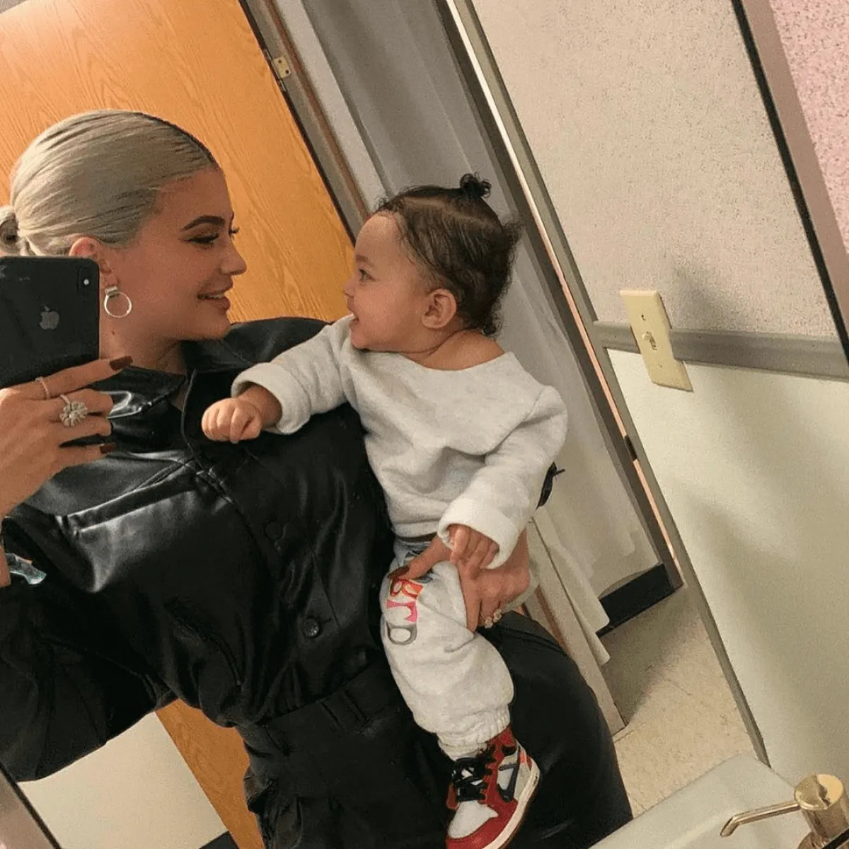 Kylie Jenner in Linked Hoops