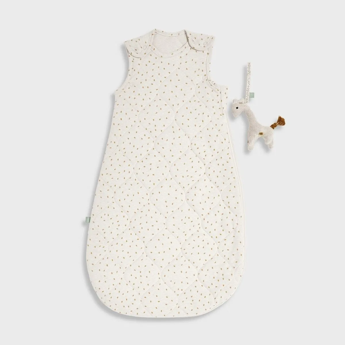 Little Green Sheep Organic Baby Sleeping Bag, 2.5 Tog - Linen Rice (6-18m)