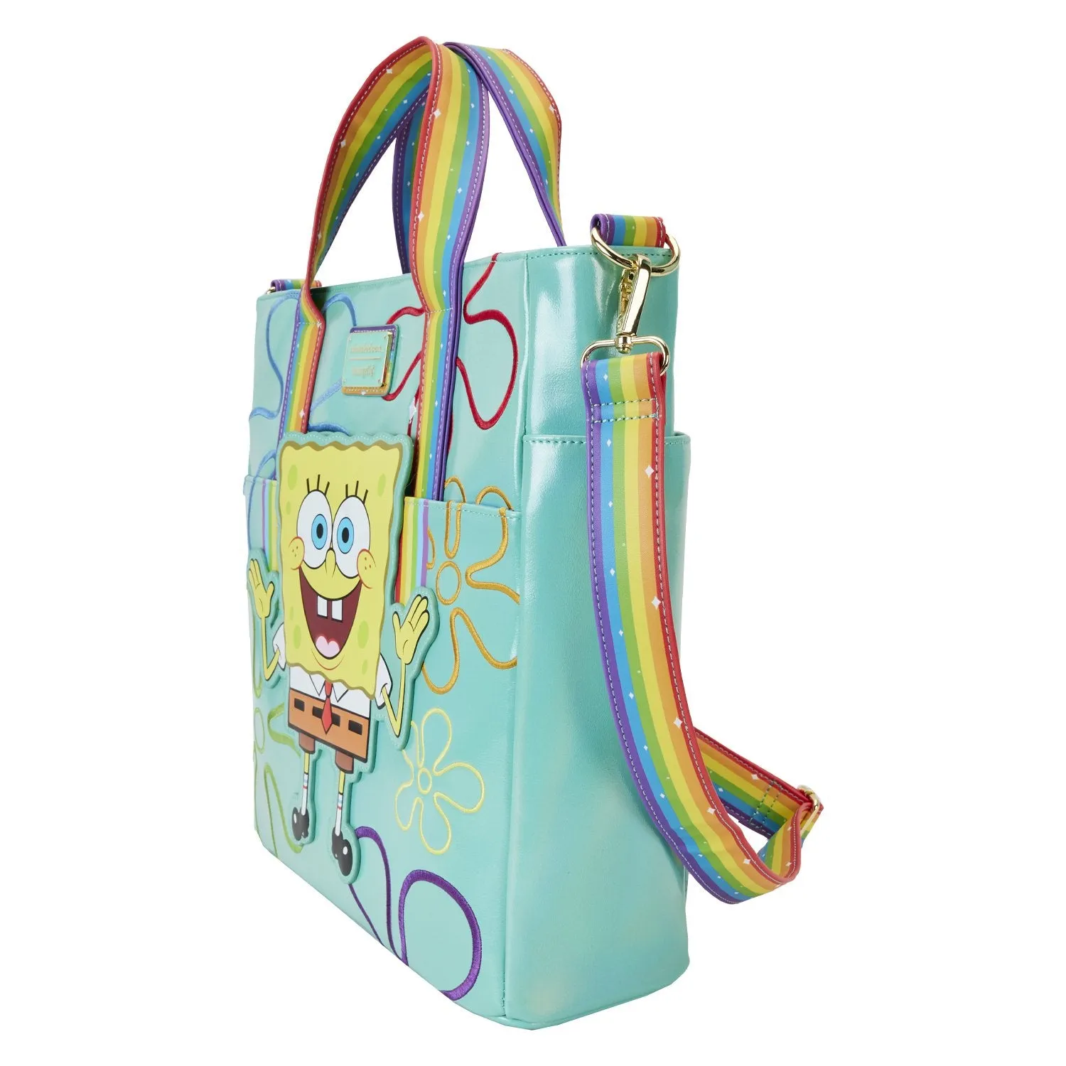 Loungefly Nickelodeon Spongebob Squarepants 25th Anniversary Imagination Convertible Tote Bag