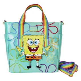 Loungefly Nickelodeon Spongebob Squarepants 25th Anniversary Imagination Convertible Tote Bag