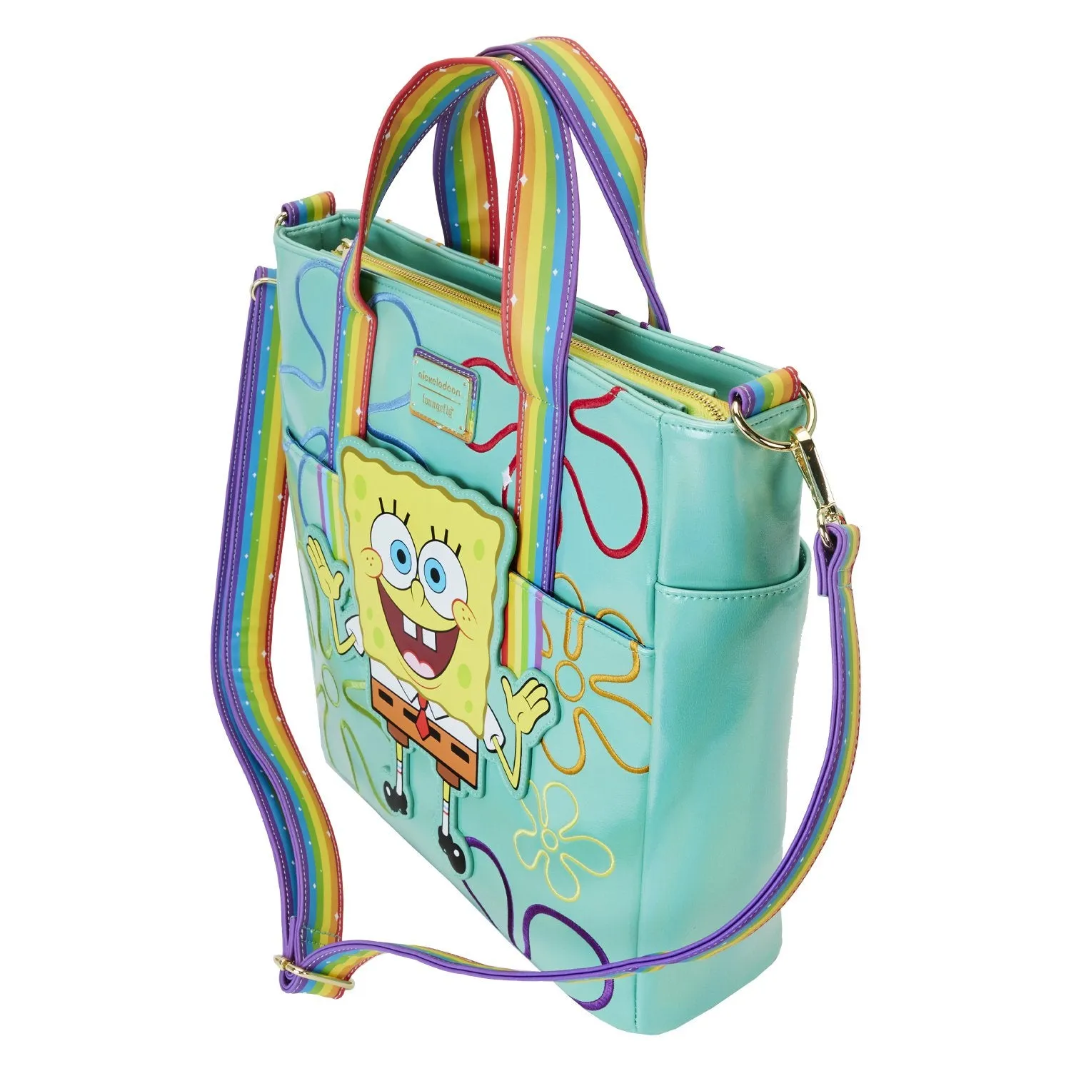 Loungefly Nickelodeon Spongebob Squarepants 25th Anniversary Imagination Convertible Tote Bag