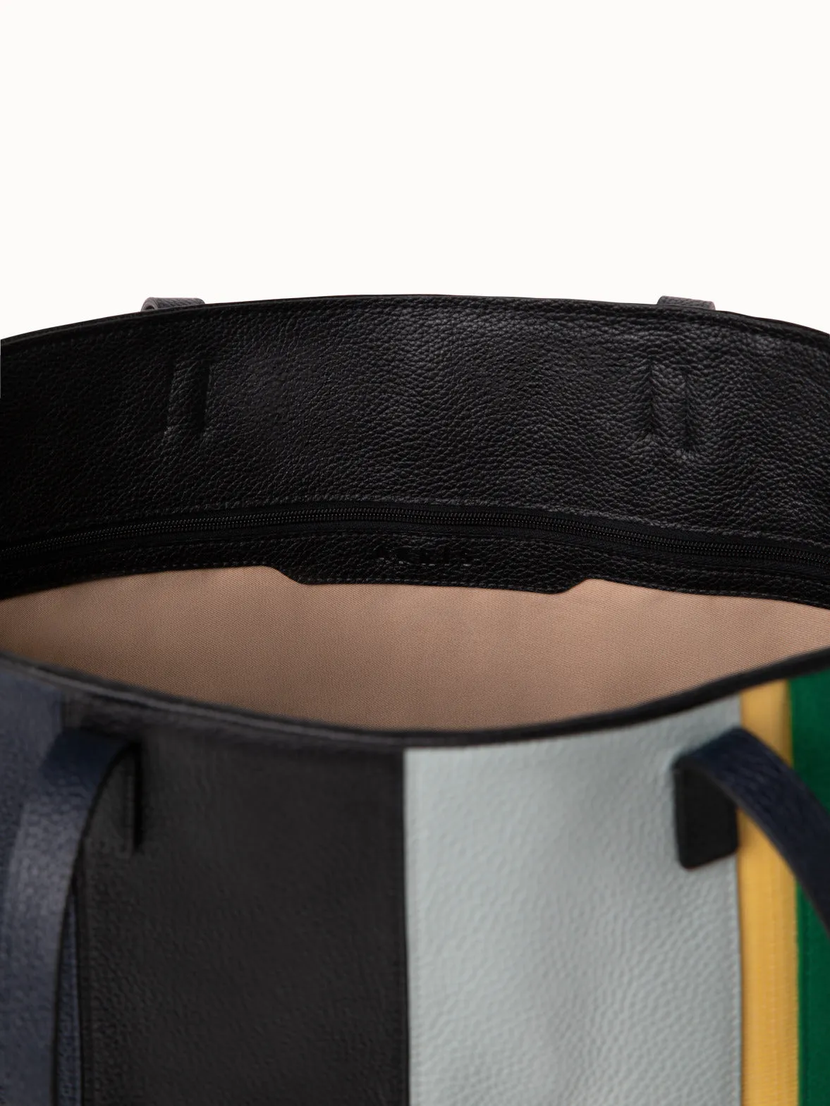 Medium Ai Schultertasche aus Polychromatic Leder und Rosshaarstreifen