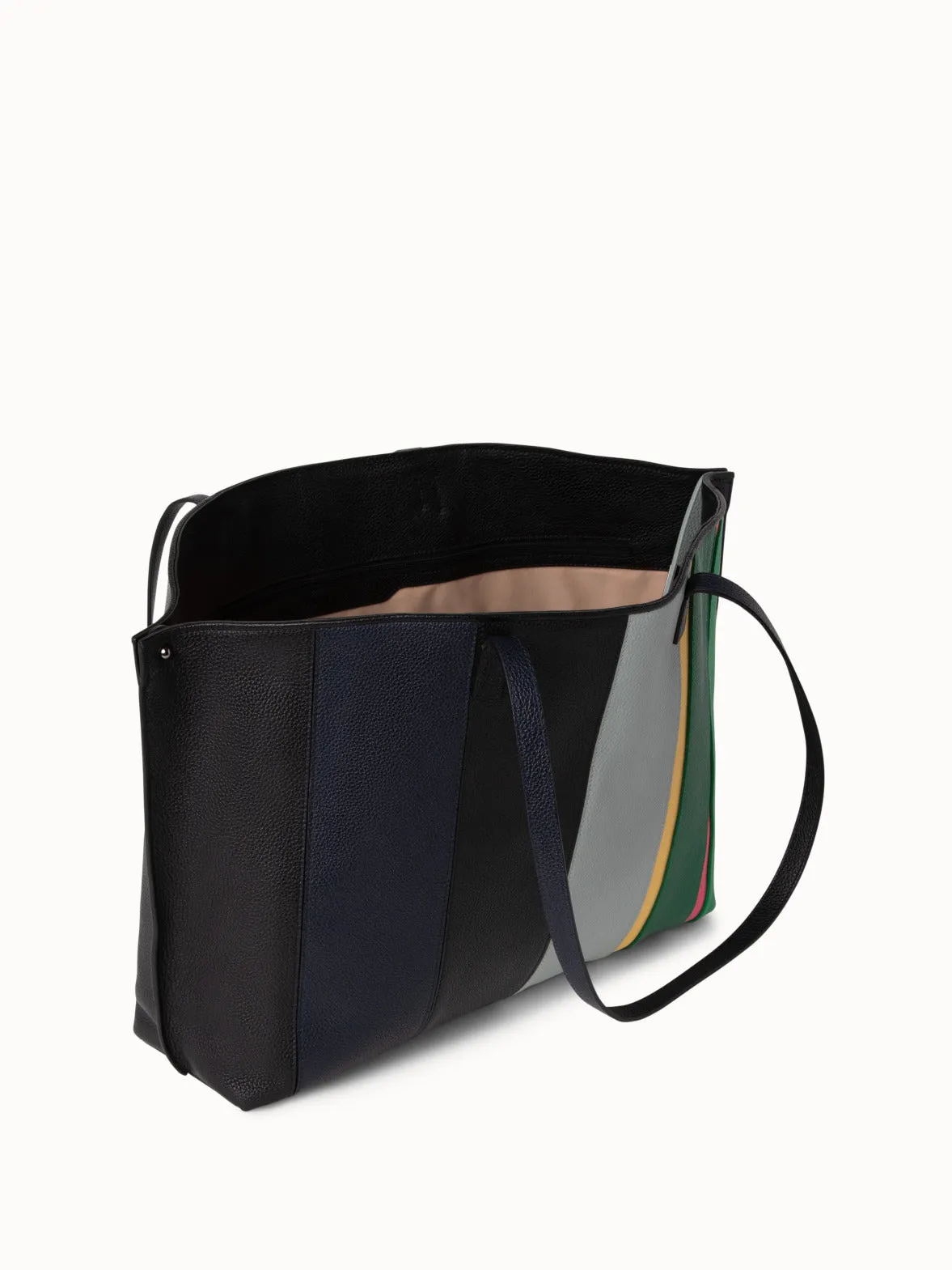 Medium Ai Schultertasche aus Polychromatic Leder und Rosshaarstreifen
