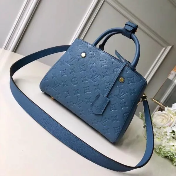 Monogram Empreinte Leather Montaigne Bb Bag M44314 Bleu Jean
