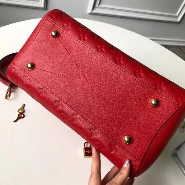 Monogram Empreinte Leather Montaigne Mm Bag M41194 Cerise
