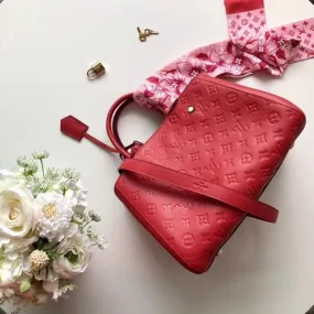 Monogram Empreinte Leather Montaigne Mm Bag M41194 Cerise