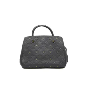 Montaigne BB Monogram Empreinte Studded Gris Silver Handbag GHW