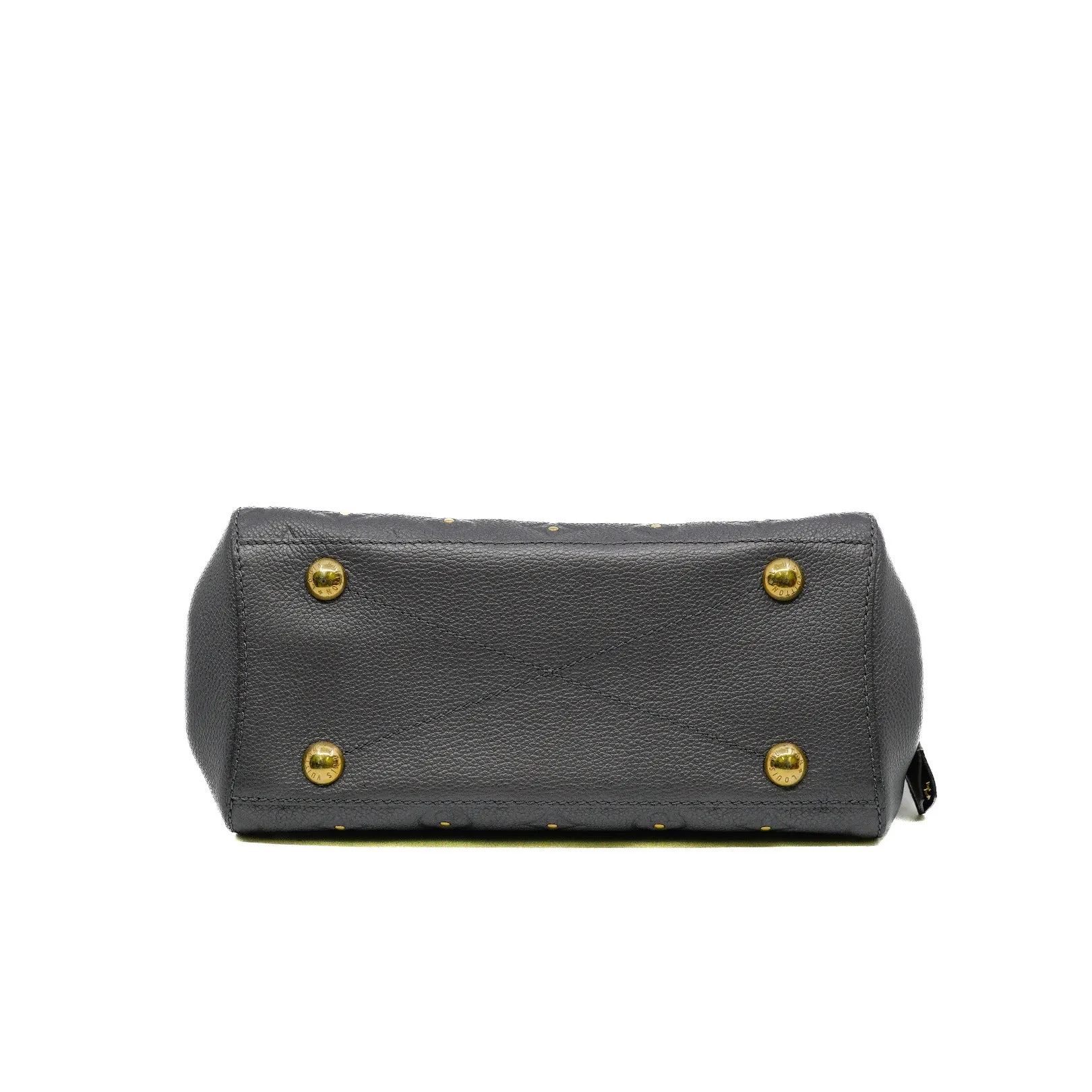 Montaigne BB Monogram Empreinte Studded Gris Silver Handbag GHW