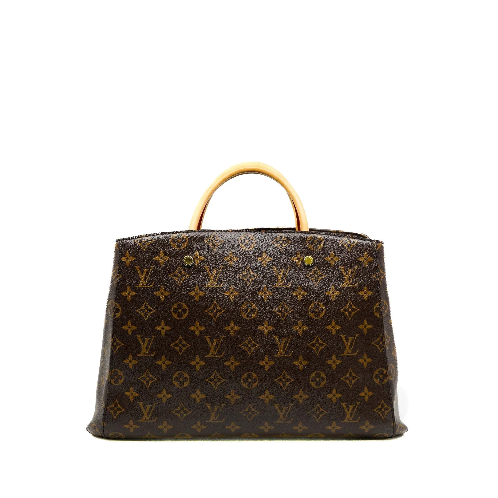 Montaigne GM Monogram Canvas Top Handle Bag GHW With Strap