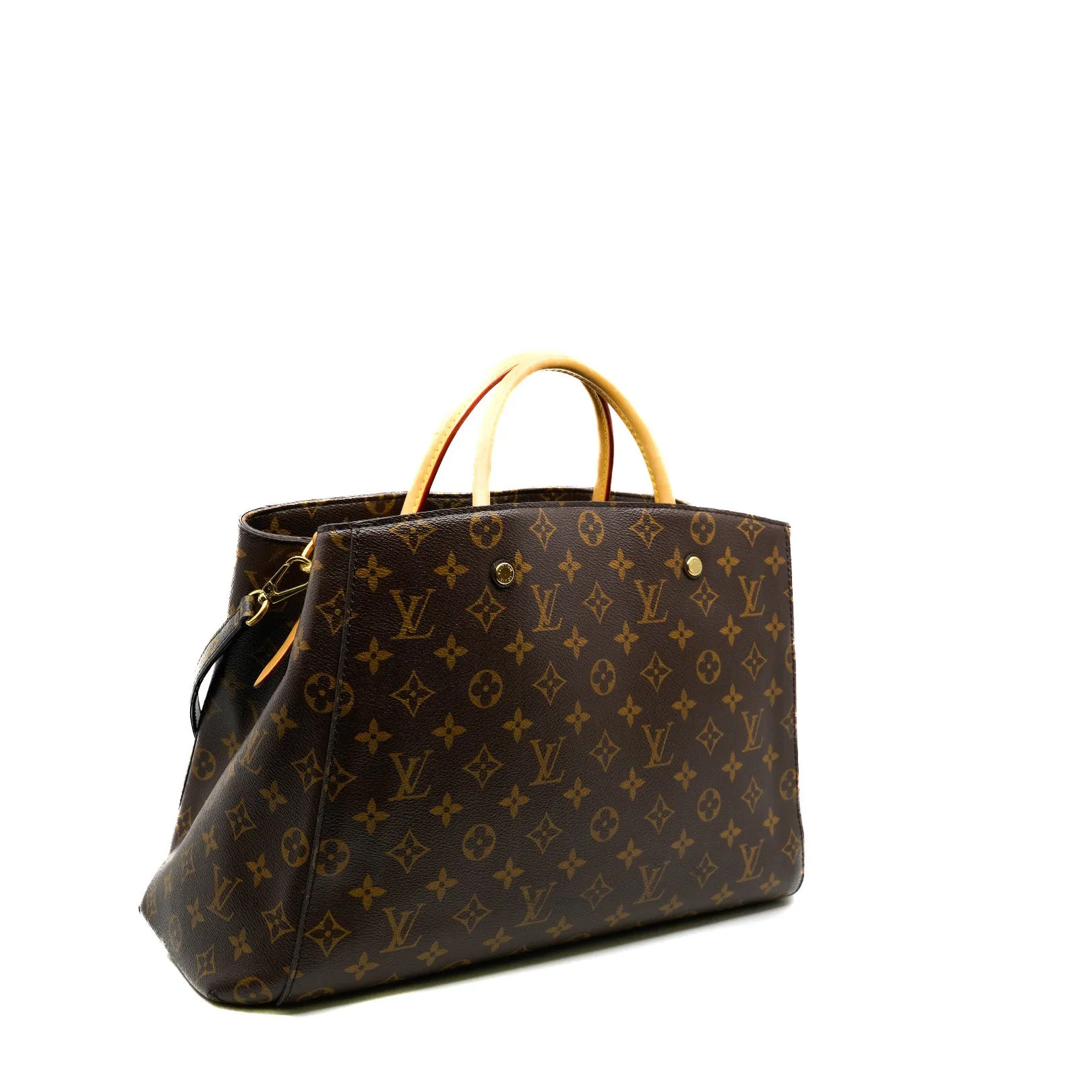 Montaigne GM Monogram Canvas Top Handle Bag GHW With Strap
