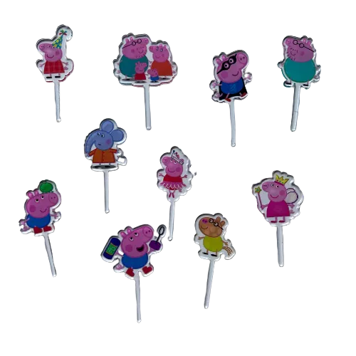 Peppa Pig Acrylic Food Picks