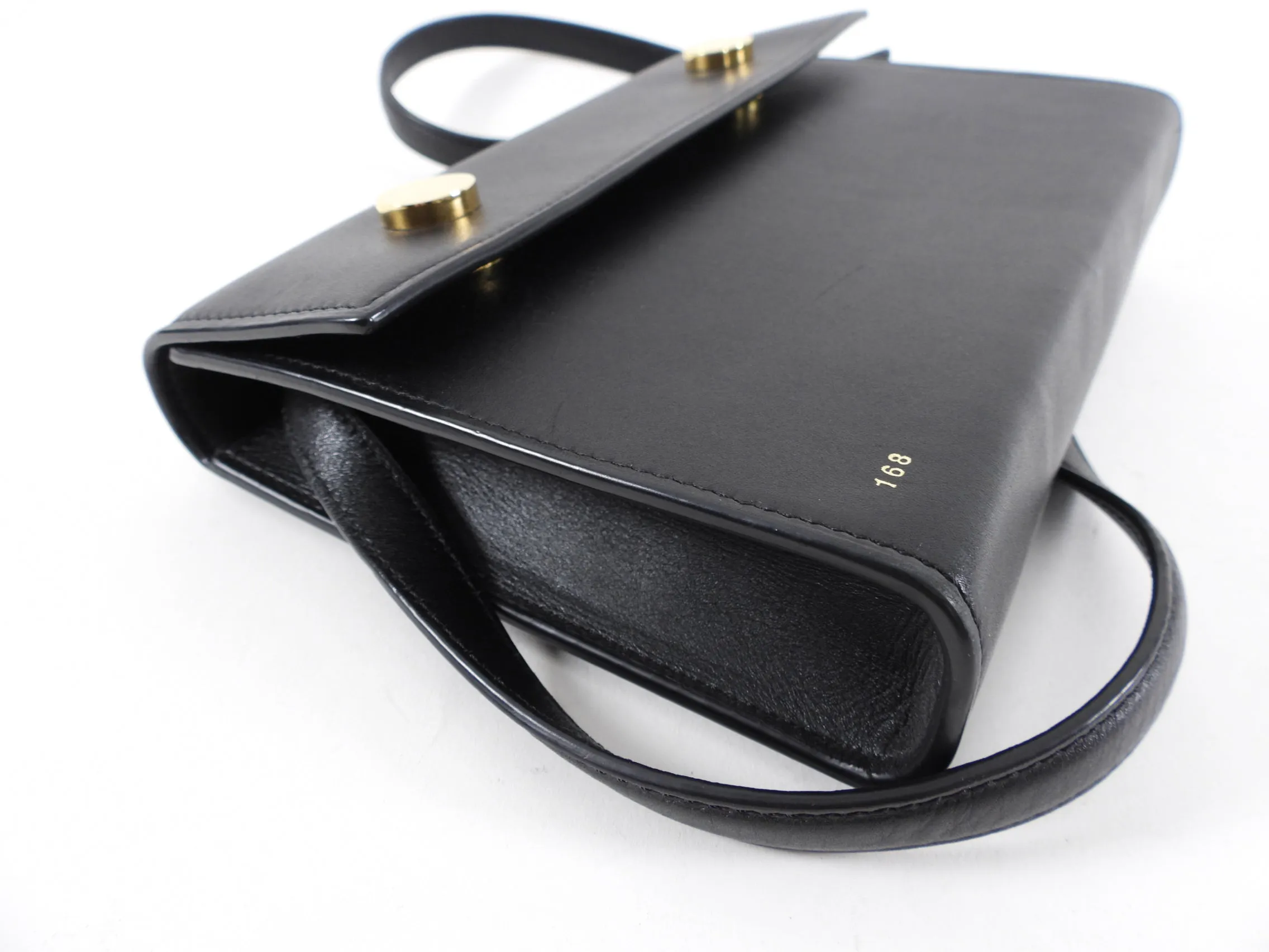 RSVP Paris Black Leather Golden Eyes Bag