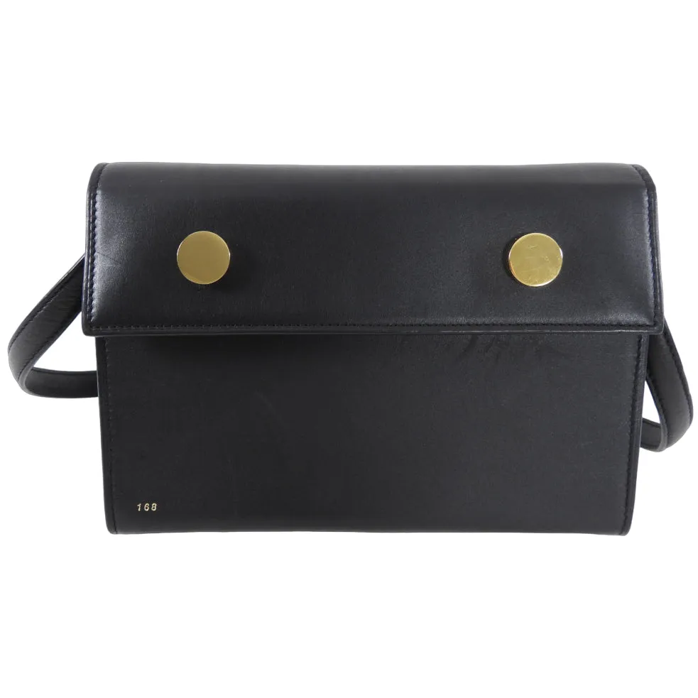 RSVP Paris Black Leather Golden Eyes Bag