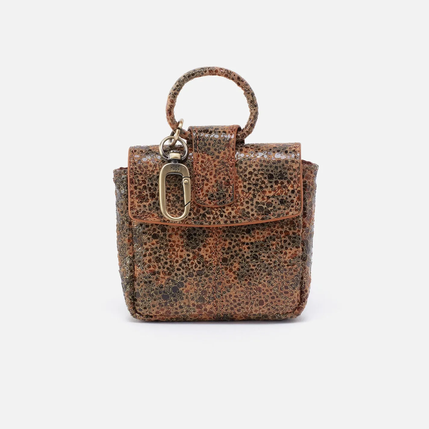 Sheila Bag Charm in Printed Leather - Eternal Garden